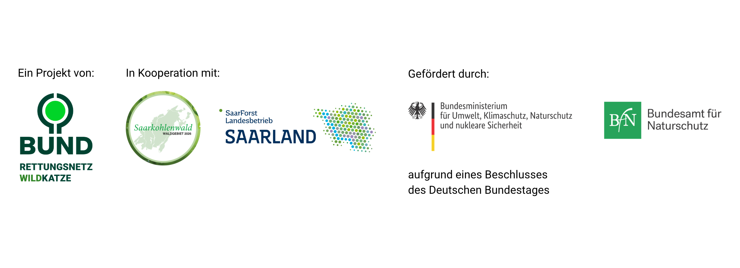 Ein Projekt von Ein Projekt vom BUND, In Kooperation mit dem Saarforst und Saarkohleforst, Gefördert durch das Bundesministerium für Umwelt, Klimaschutz, Naturschutz und nukleare Sicherheit sowie das Bundesamt für Naturschutz