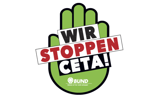 Wir stoppen Ceta! Kampagnen-Logo des BUND